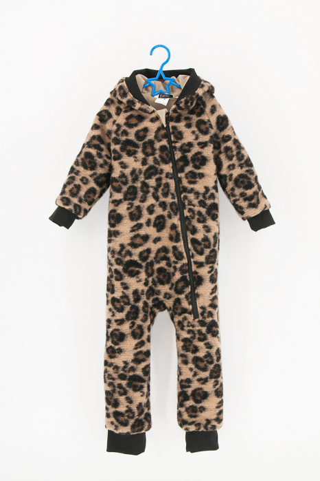 Salopetă din Lână cu Fermoar și Glugă -Animal Print [4]