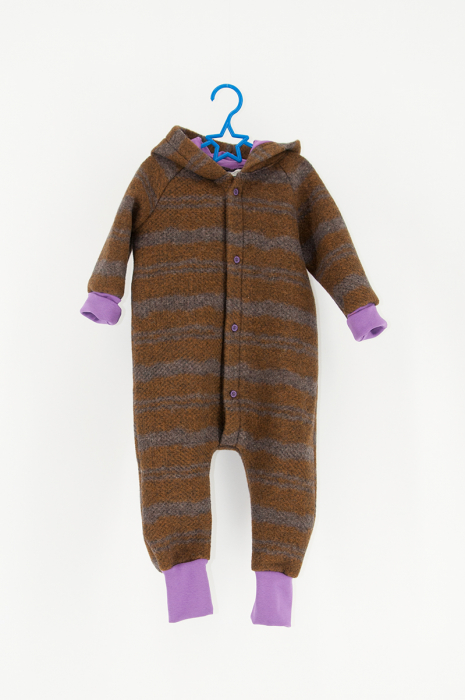 Salopetă din Lână Fiartă Fara Dublura - Mov Stripes [2]