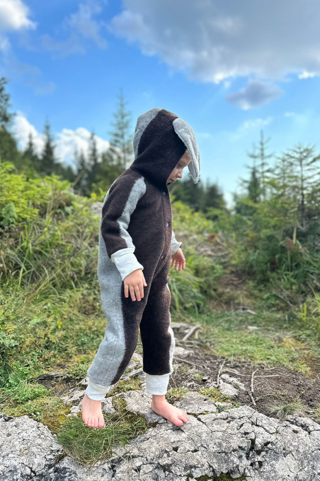 Salopetă din Lână Fiartă Fara Dublura -Maro Stripes [2]