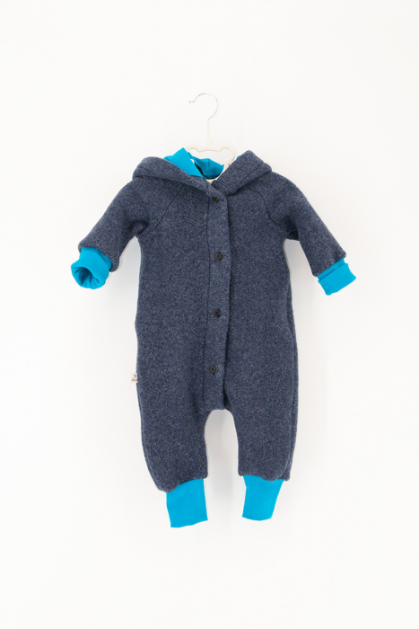 Salopetă din Lână Fiartă Fara Dublura - Albastru [3]