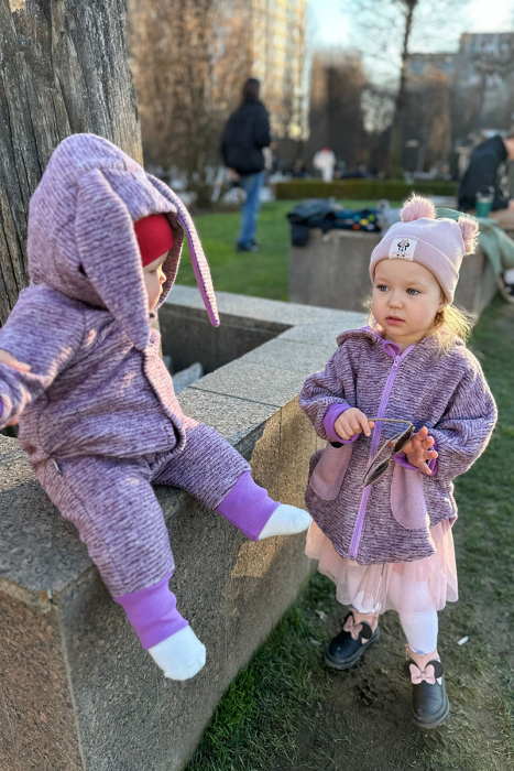 Salopetă din Lână Fiartă Fara Dublura --Mov/Lila [2]