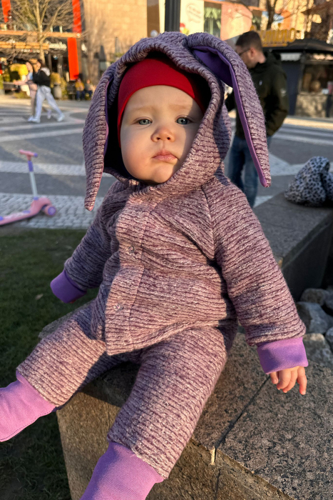 Salopetă din Lână Fiartă Fara Dublura --Mov/Lila [5]