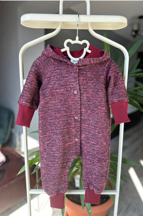 Salopetă din Lână Fiartă Fara Dublura --Visiniu [4]