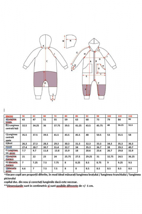 Salopetă din Lână Fiartă Fara Dublura - Crem [3]