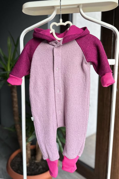 Salopetă din Lână Fiartă Fara Dublura - Magenta/Lila [3]