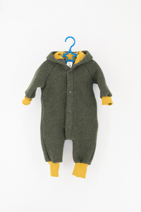 Salopetă din Lână Fiartă Fara Dublura - Kaki/Mustar [2]