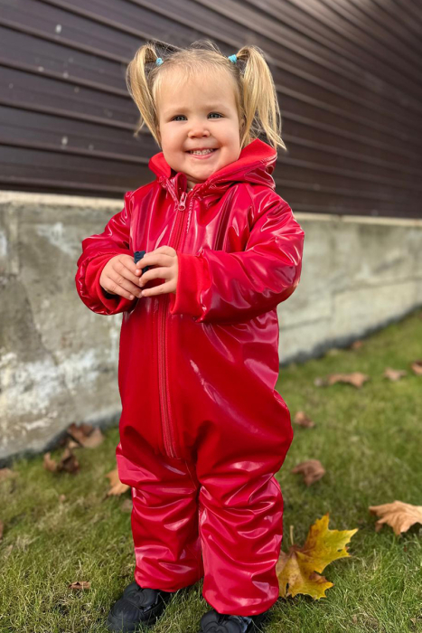 Salopetă Impermeabila 3 Straturi  - Lână- Rosu [1]