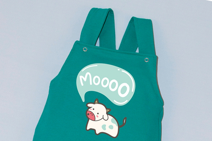 Salopetă Verde cu Bretele - Văcuța Moo01 [2]