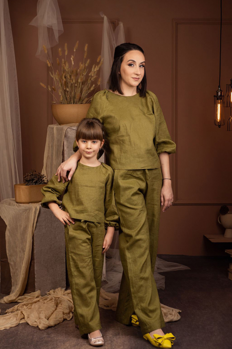 Set Compleu Mamă/Fiica  din IN -Kaki [2]