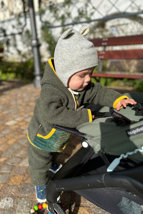 Set Hanorac cu Fermoar+Pantalon din lana - Kaki [2]