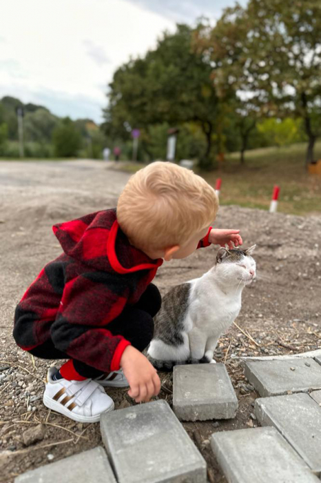 Set Hanorac+Pantalon din lana - Black& Red [4]