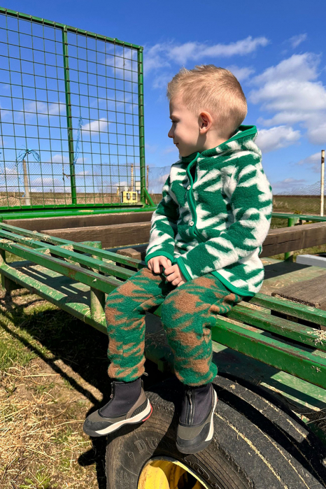 Set Hanorac+Pantalon din lana - green mix [2]