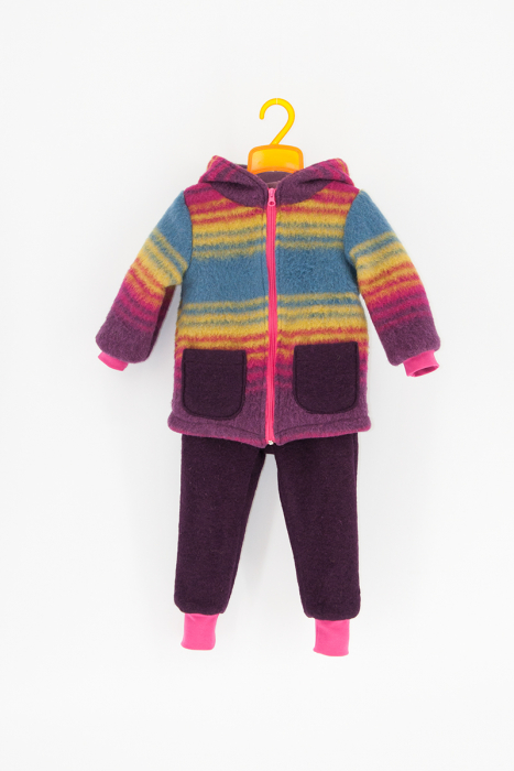 Set Jacheta+Pantalon din lana -Curcubeu [3]