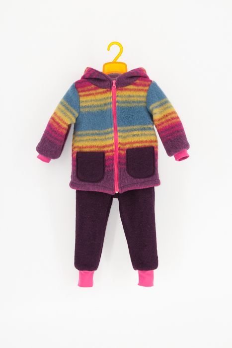 Set Jacheta+Pantalon din lana -Curcubeu [8]