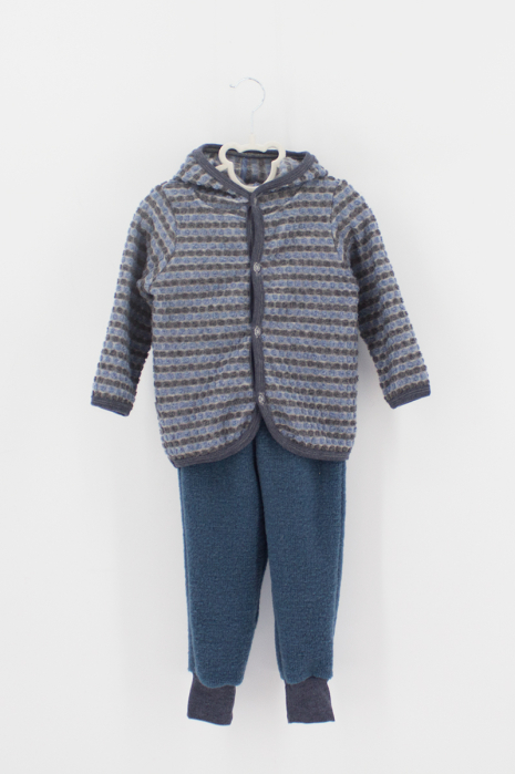 Set Hanorac+Pantalon din lana -Bleo / Gri [2]