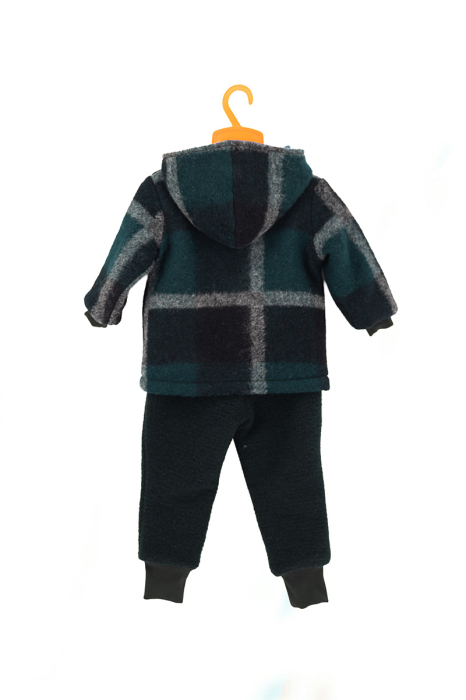 Set Jachetă și Pantalon din Lână Kaki Mix pentru Copii - H. Bebe [3]