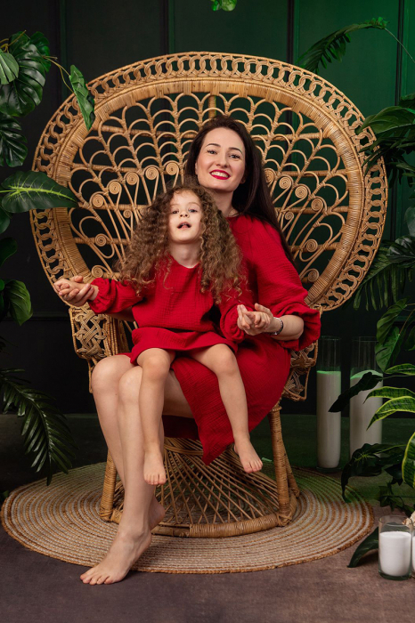 Rochie asimetrica Mama Roz [4]