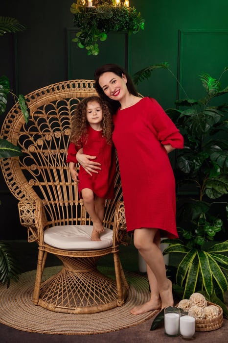 Rochie asimetrica Fetita Roz [3]