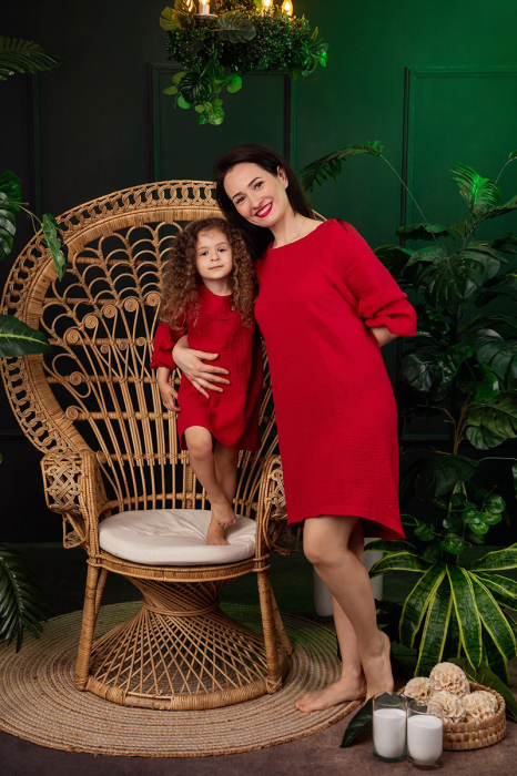 Rochie asimetrica Mama Roz [3]