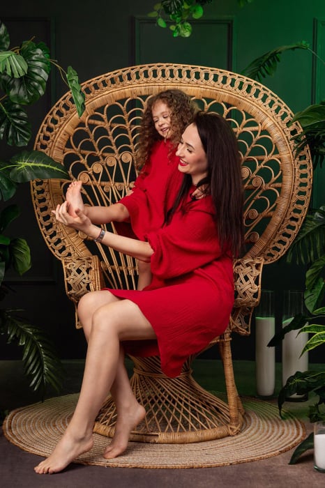 Rochie asimetrica Fetita Roz [2]