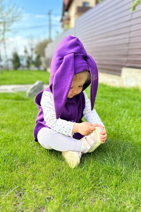 Vestă din Bumbac -Iepuras Mov [2]