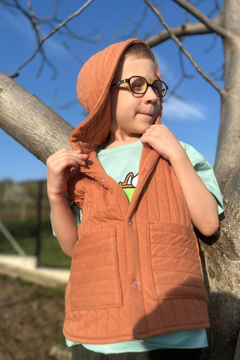 Vestă din Bumbac Matlasat - Pumpkin [3]