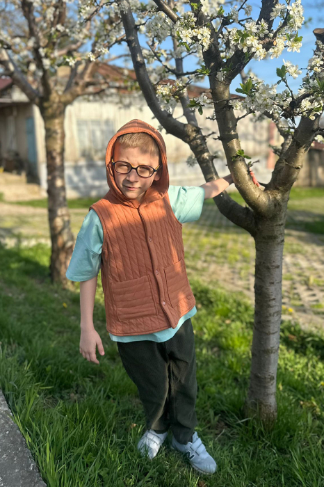 Vestă din Bumbac Matlasat - Pumpkin [6]