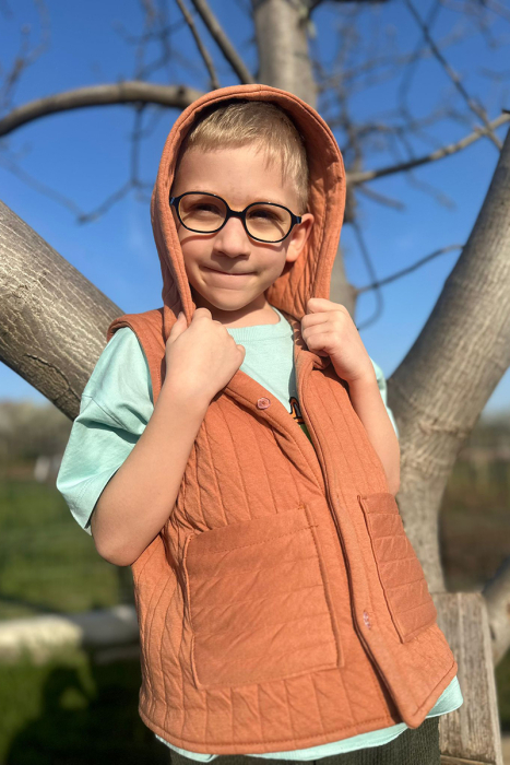 Vestă din Bumbac Matlasat - Pumpkin [7]