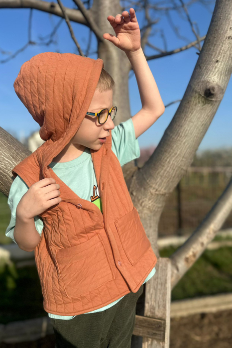 Vestă din Bumbac Matlasat - Pumpkin [2]