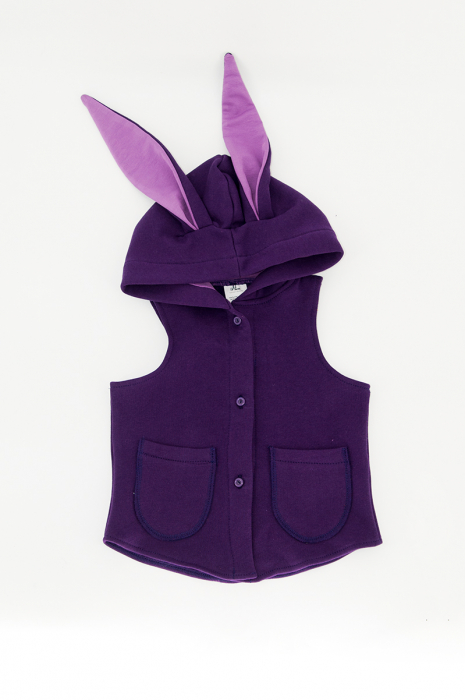 Vestă din Bumbac -Iepuras Mov [4]