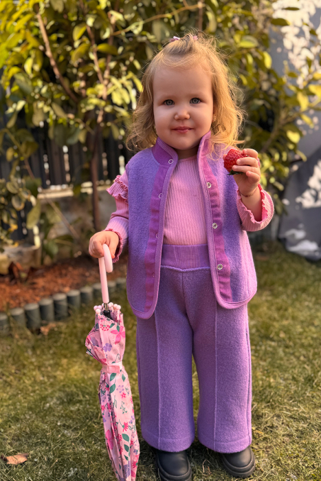 Vestă din lână  100% -Tunica Mov [2]