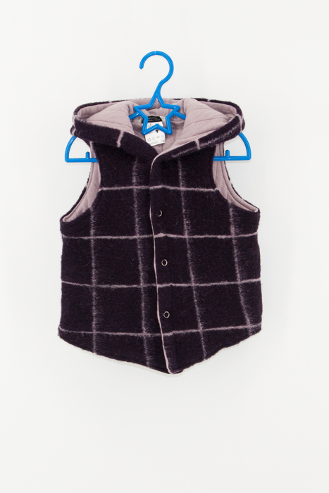 Vestă din lână fiartă - Mov Inchis/Lila [2]