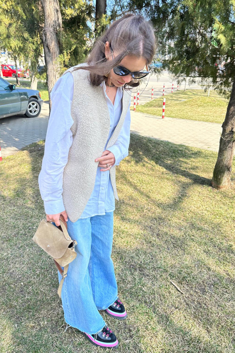 Vestă tip Cojoc - Crem Hart [3]