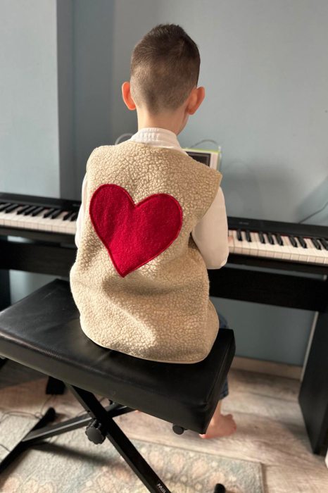 Vestă tip Cojoc - Crem Hart [3]