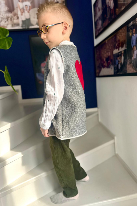 Vestă tip Cojoc - Gri Hart [2]