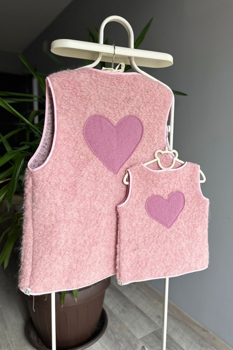 Vestă tip Cojoc -Roz Hart [2]