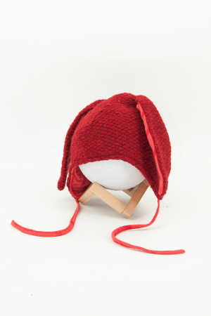 Căciulițe - Caciuliță dublată din lână -Iepuras Rosu Bucle