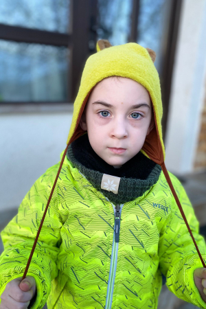 Caciuliță dublată lână fiartă - frog [2]