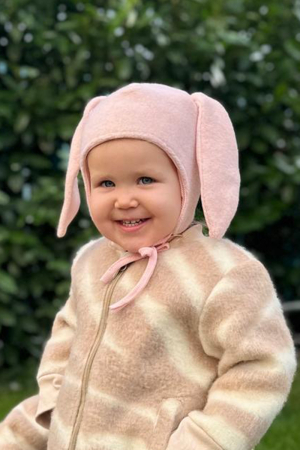 Căciulițe - Caciuliță dublată lână fleece - Roz Iepuras