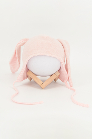 Accesorii Copii - Caciuliță dublată lână fleece - Roz Iepuras