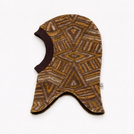 Cagule si Manuși Lână - Cagulă dublată din lână  - Etnic Maro