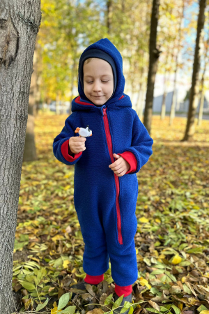 Cagule si Manuși Lână - Cagulă dublată fleece lână fiartă - Royal Blue
