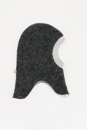 Cagulă dublată fleece lână fiartă - Grey