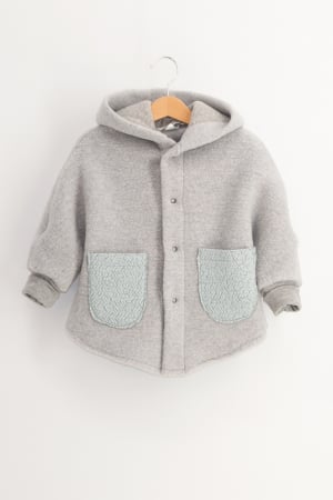 Back To Wool - Capă copii din lână naturală -Gri Iepuras