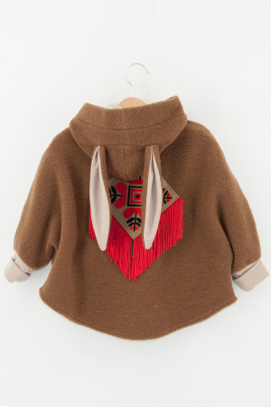 Lichidare de Stoc - Capă copii din lână naturală - Etnic Maro