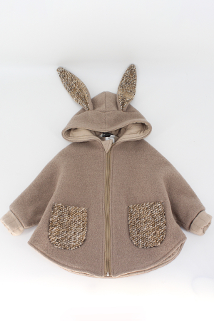 Jachete - Capă din lână 100% - Iepuras Crem