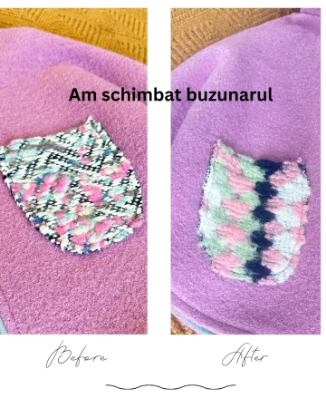 Capă din lână 100% - Iepuras Lila [4]