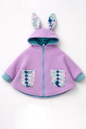 Jachete - Capă din lână 100% - Iepuras Lila
