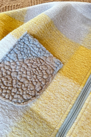 Capă din lână fiartă Oversized -Iepuras Yellow mix [1]