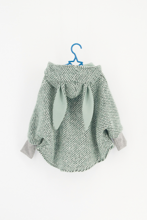 Capă din lână fiartă Oversized - Mint [1]